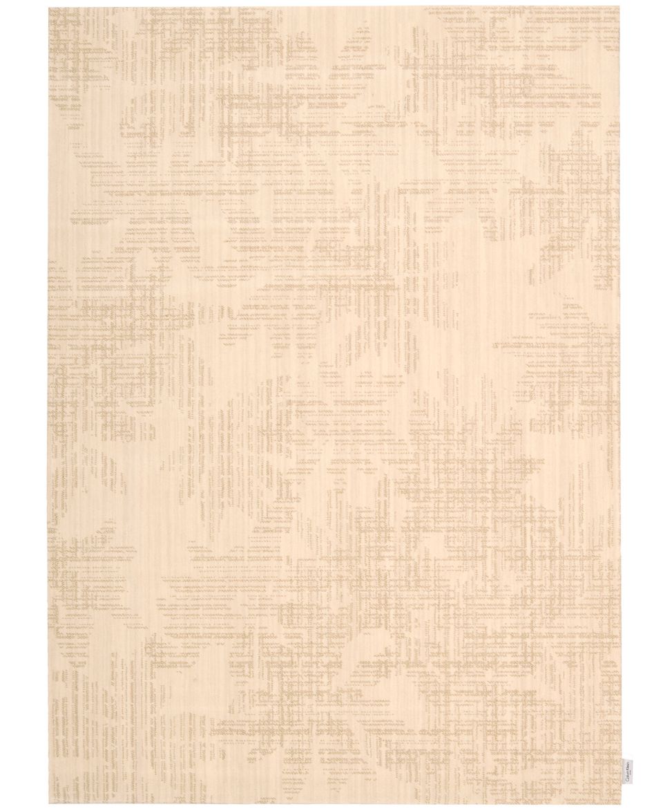 Calvin Klein Area Rug, CK19 Urban URB01 Linen Flower Biscuit 79 x 10