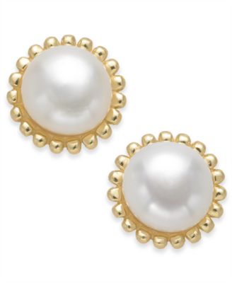 macys pearl earrings