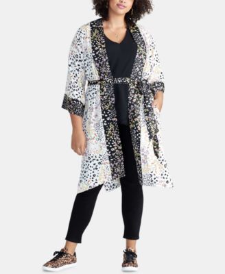 macys plus size kimono