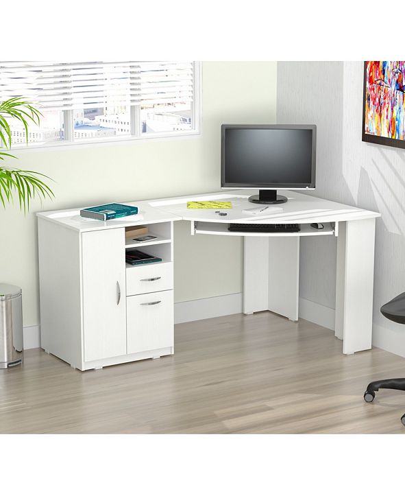 Inval America Corner Computer Desk & Reviews - Furniture - Macy&#39;s
