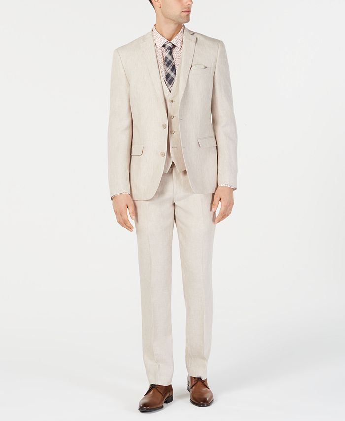 Bar III Men's SlimFit Linen Suit Separates, Created for Macy's