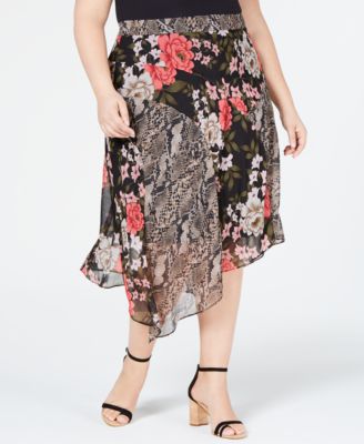 macy's plus size skirts