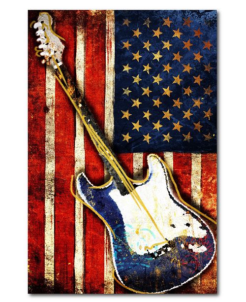 Courtside Market Patriotic Guitar Gallery Wrapped Canvas Wall Art 12 X 18 Reviews Wall Art Macy S