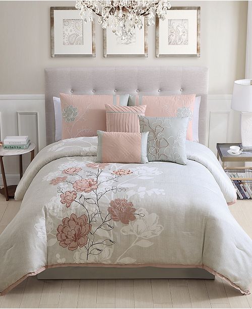 Hallmart Collectibles Brissa 7 Pc California King Comforter Set Created For Macy S Reviews Bed In A Bag Bed Bath Macy S
