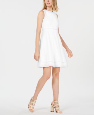 macy's calvin klein fit and flare dress