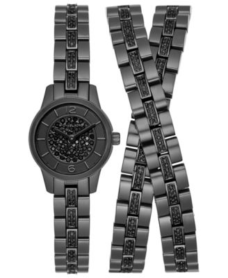 michael kors black stainless steel watch