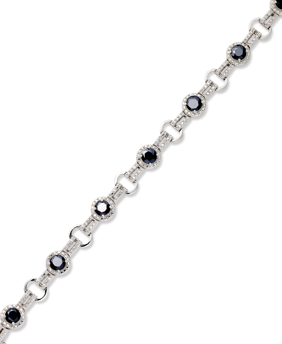 Victoria Townsend Sterling Silver Bracelet, Sapphire (5 ct. t.w.) and