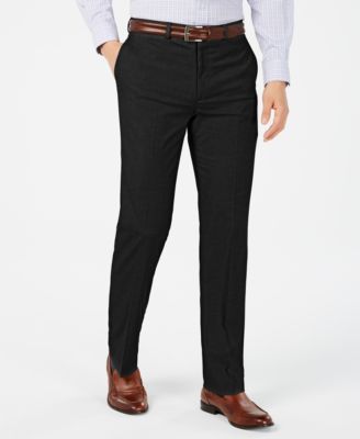 mens slim black dress pants