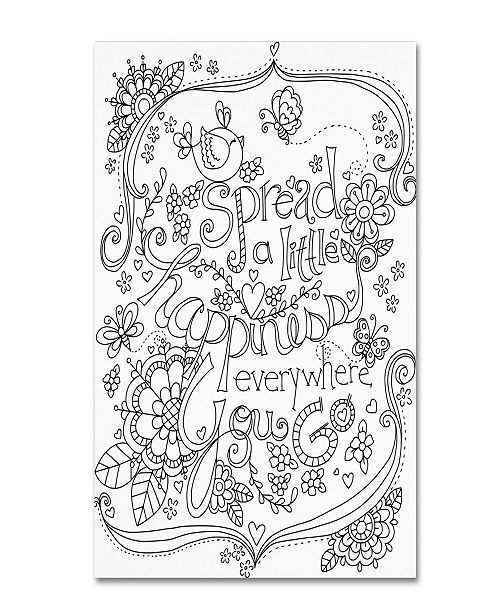 Trademark Global Jennifer Nilsson Spread Happiness Coloring Page Canvas Art 11 X 14 X 0 5 Reviews Wall Art Macy S