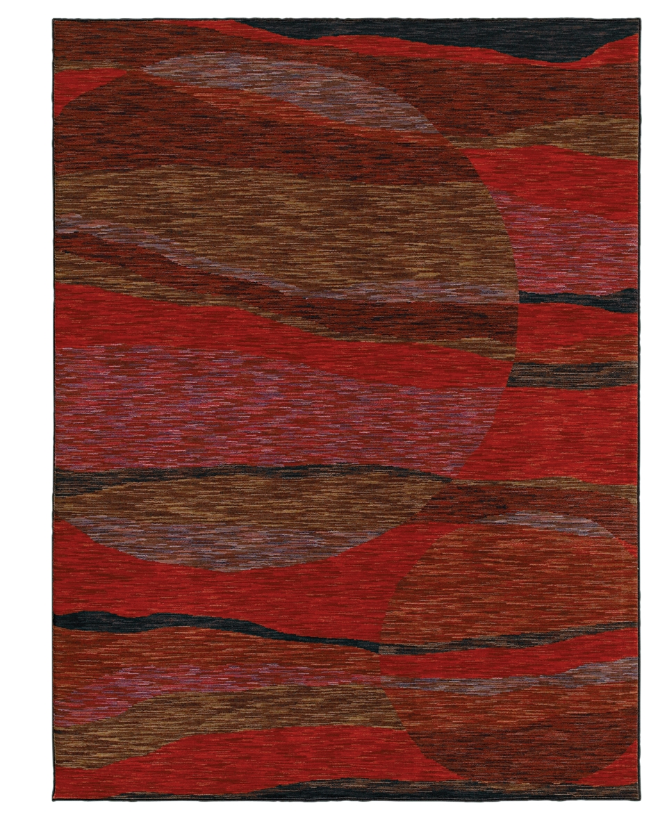 Shaw Living Area Rug, American Abstracts Collection 36800 Marina Red 1