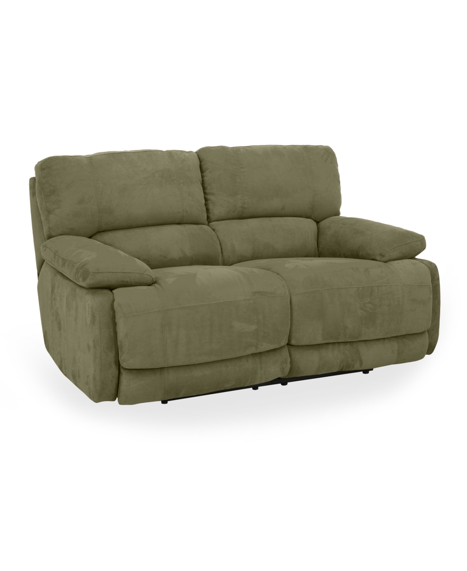 Nina Leather Reclining Loveseat, Dual Power Recliner 68W x 41D x 39