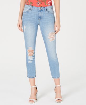 frayed ankle grazer jeans