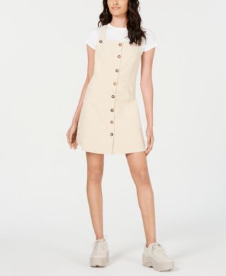 plus size corduroy pinafore dress