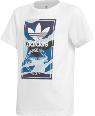 adidas Big Boys Camo-Print Logo T-Shirt 
