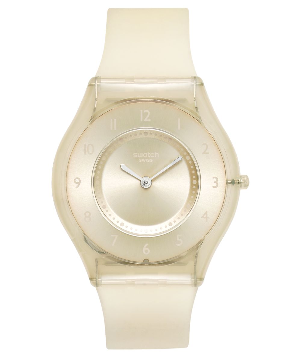 Swatch Watch, Womens Swiss Fancy Me Pink White Rubber Strap 33mm