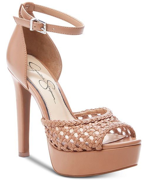 Jessica Simpson Beeya Two Piece Platform Sandals Created For Macy S Reviews Sandals Shoes Macy S