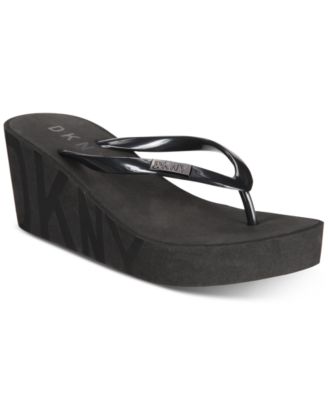 DKNY Cooper Thong Wedge Sandals 