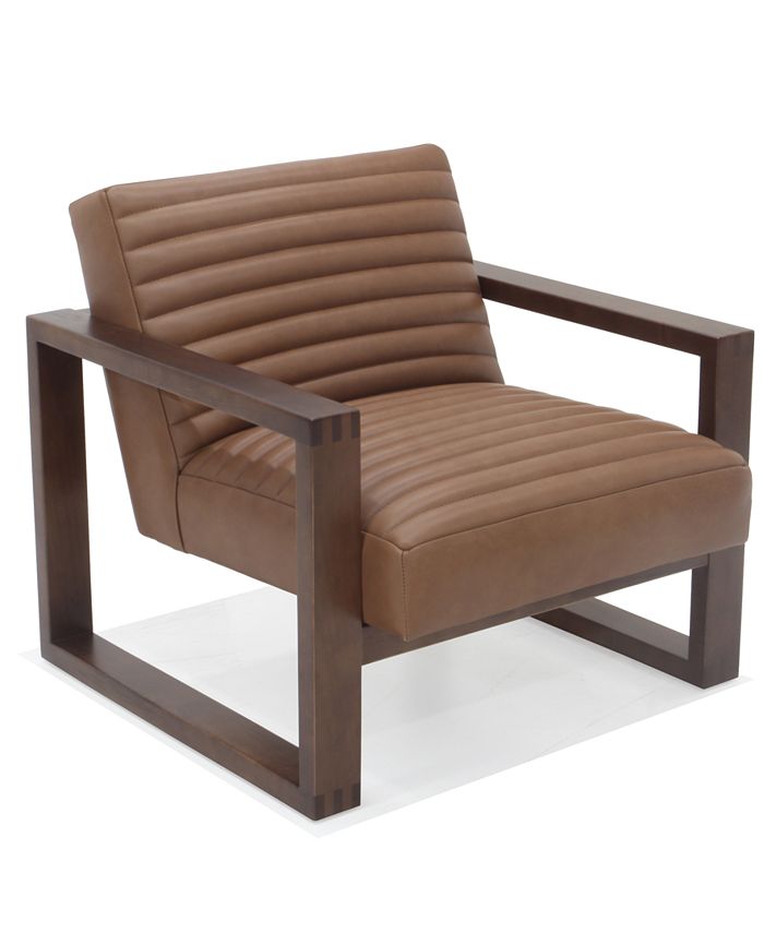 Qmt4ykzir7rzm Accent chairs can also be a major focal point in your living room. https www macys com shop product hotel collection canillo 33 leather wood accent chair id 8329453