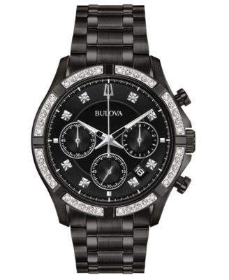 all black men's bulova watch