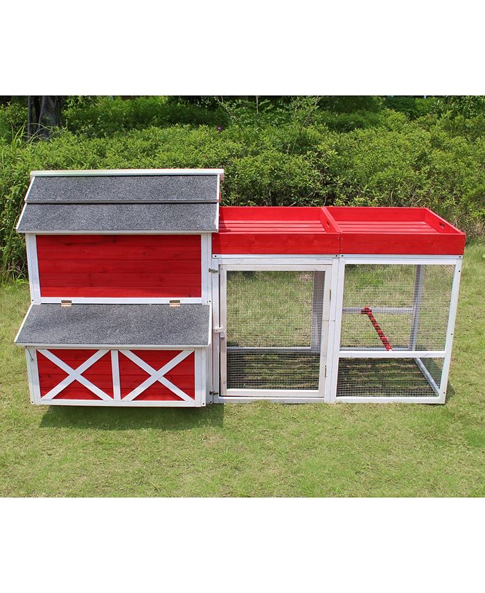 zoovilla Red Barn Chicken Coop with Roof Top Planter & Reviews Home