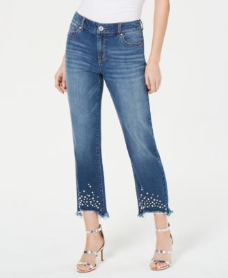 pearl hem jeans