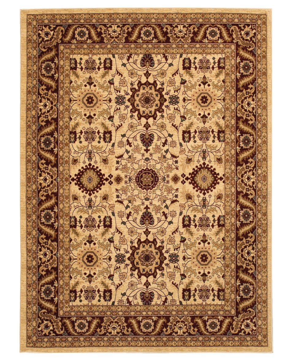 Couristan Area Rug, Tolya TOL6709 Cream/Red 82 x 115   Rugs   