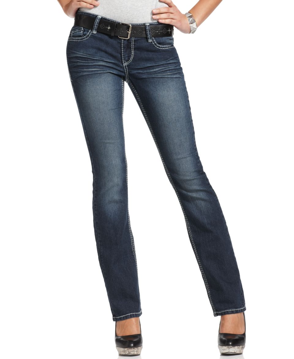 Dollhouse Juniors Jeans, Studded Skinny Leg, Light Wash   Juniors