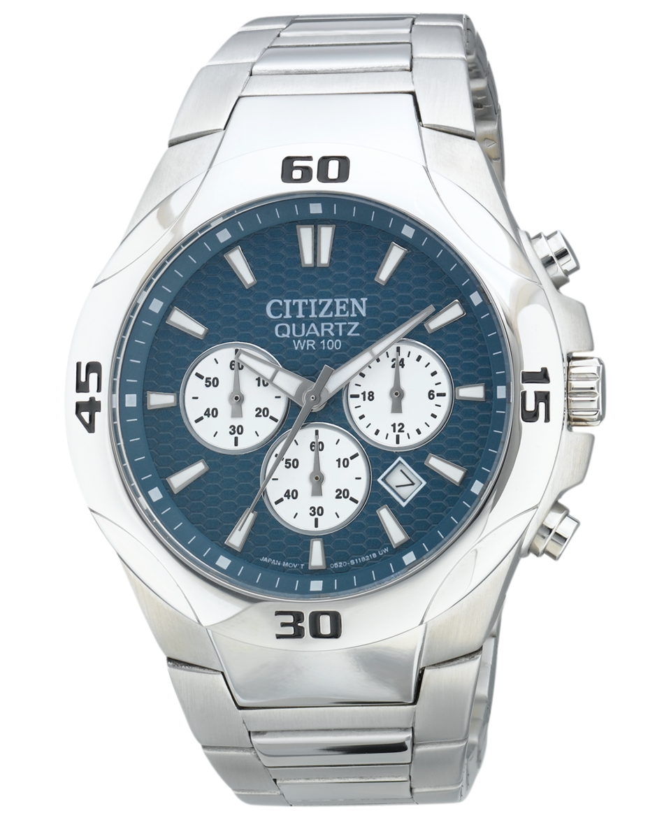 Citizen Watch, Mens Chronograph Quartz Stainless Steel Bracelet 42mm