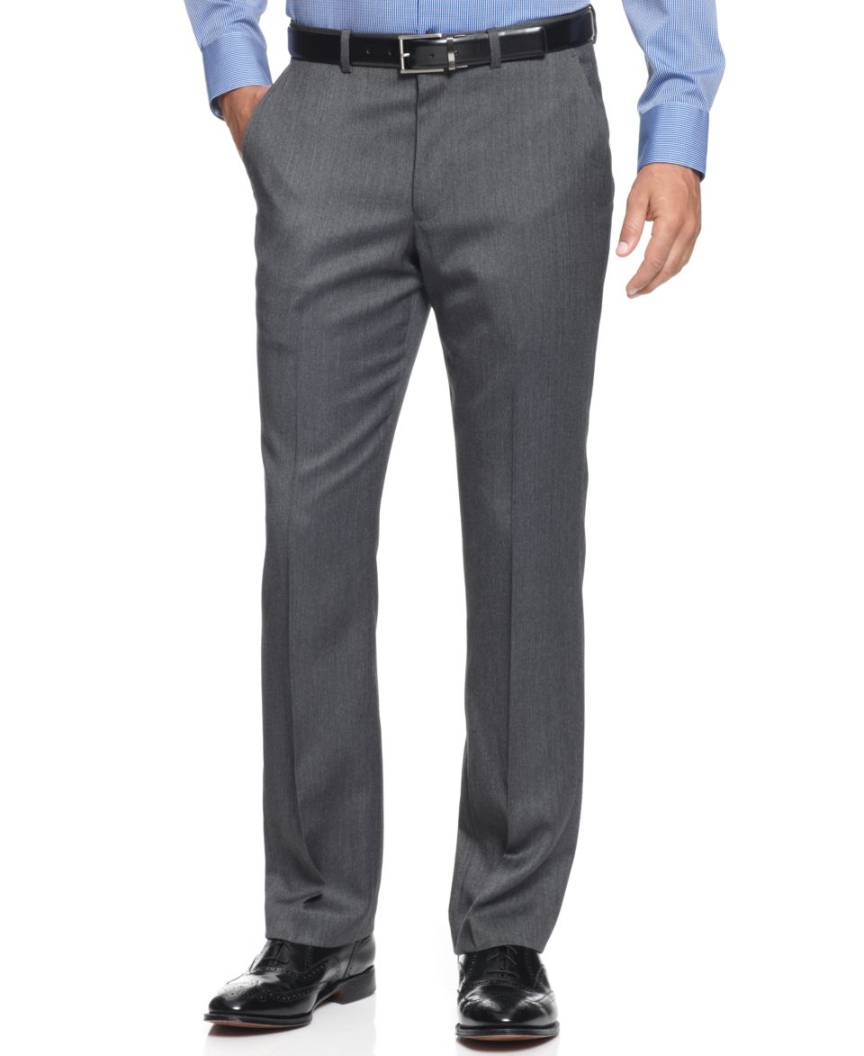 Perry Ellis Portfolio Dress Pants, Railroad Stripe Flat Front   Mens