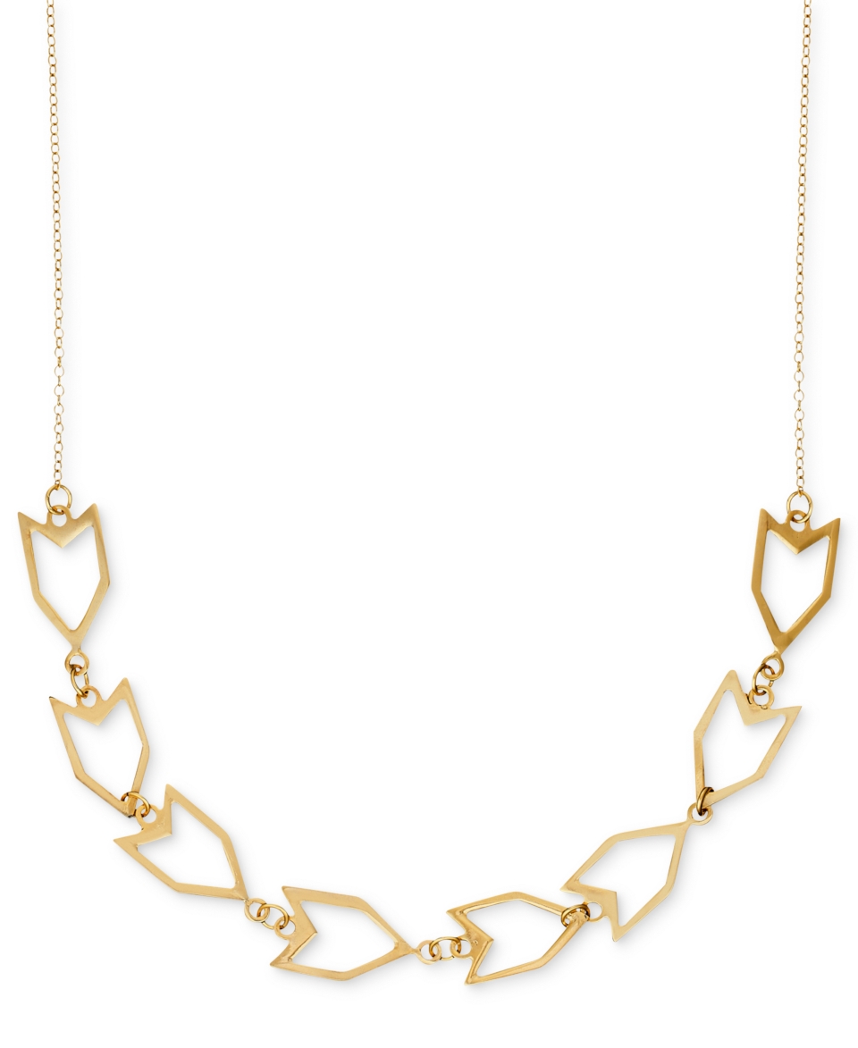 Studio Silver 18k Gold Over Sterling Silver Necklace, Chevron Necklace