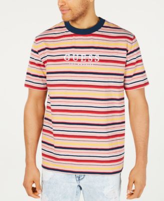 guess men's striped tee