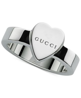 Gucci Polished Heart Logo Ring in 