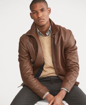 polo leather jacket mens