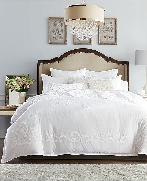 Hotel Collection Classic Scroll Applique Cotton Bedding Collection Created For Macy S Reviews Bedding Collections Bed Bath Macy S