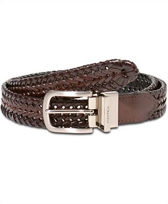 Nautica 32mm Two-Tone Braided Reversible Belt - Wallets & Accessories ...