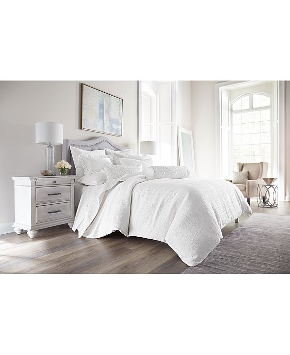 Hotel Collection Classic White Matelasse King Duvet Cover ...