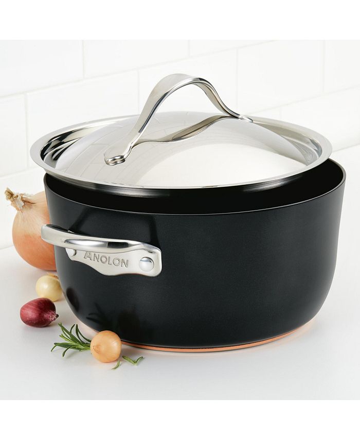 Anolon Nouvelle Copper Luxe Onyx HardAnodized Nonstick 5Qt. Dutch
