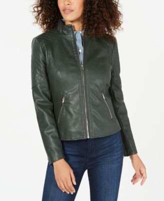 guess leather jacket macys
