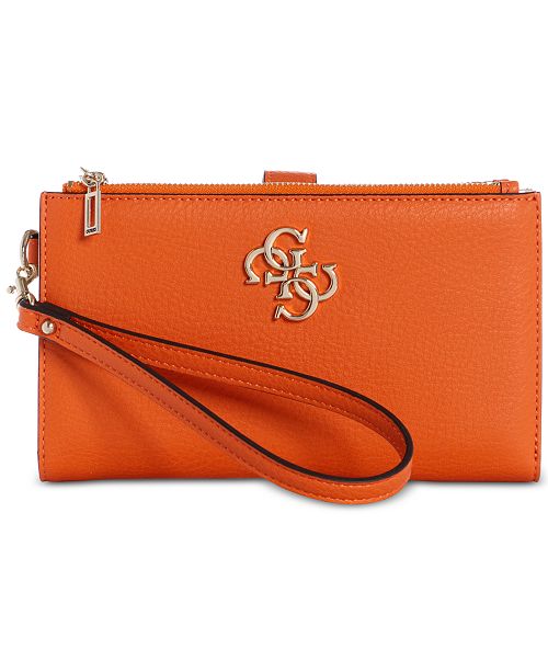 Guess Kim Double Zip Organizer Wallet Reviews Handbags Accessories Macy S