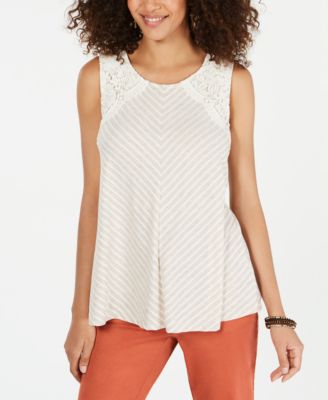 macys sleeveless tops