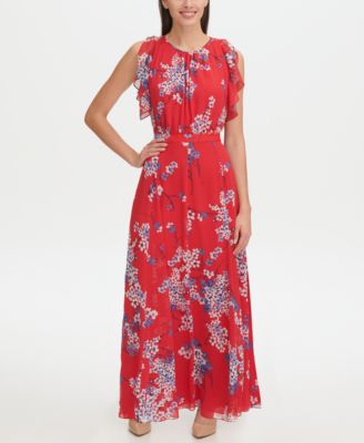 macys flutter sleeve dress