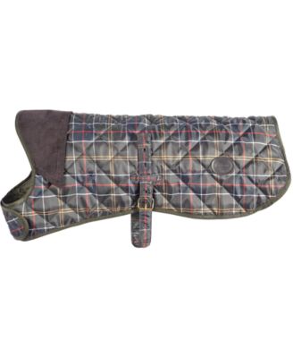 red barbour dog coat