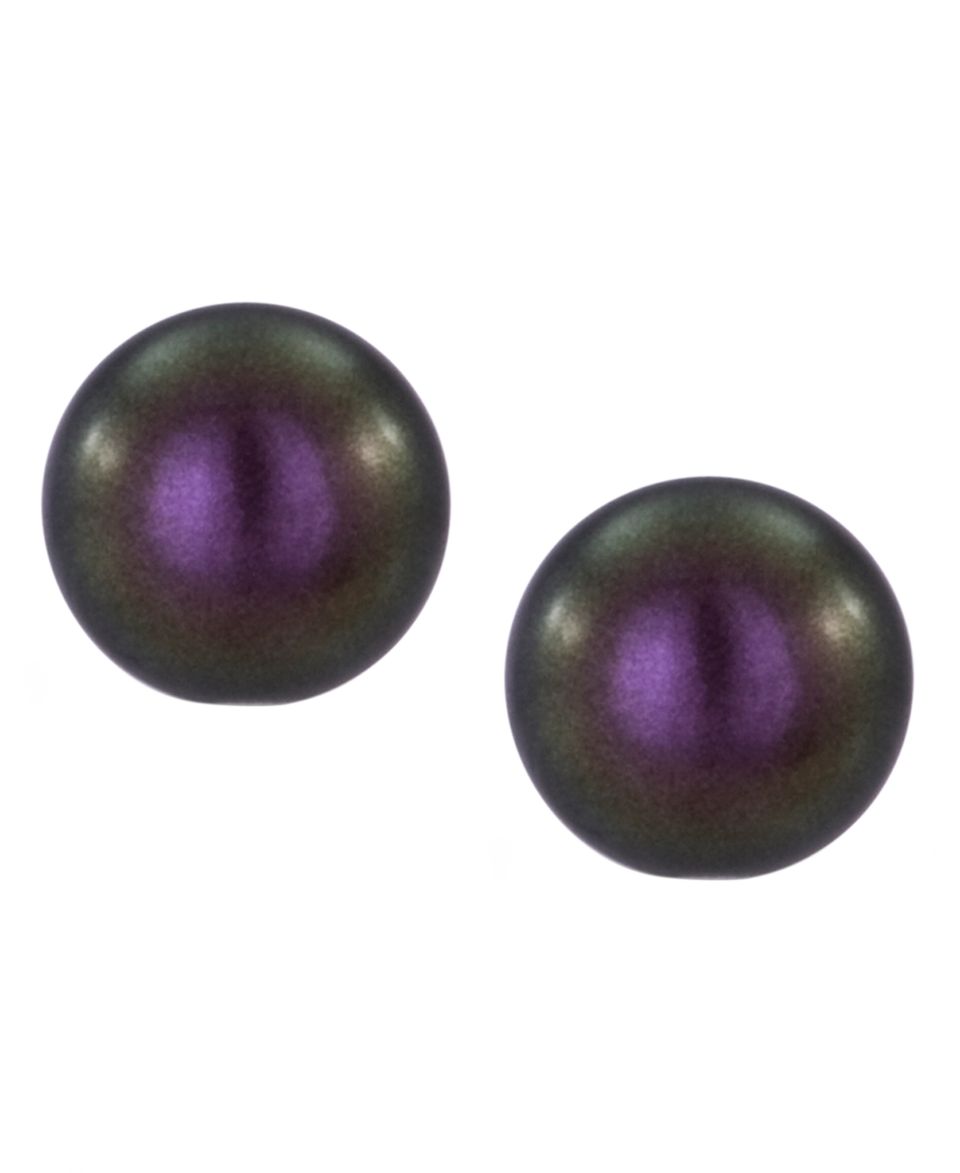 Majorica Earrings, Sterling Silver Tahitian Organic Man Made Pearl