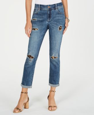 animal print jeans