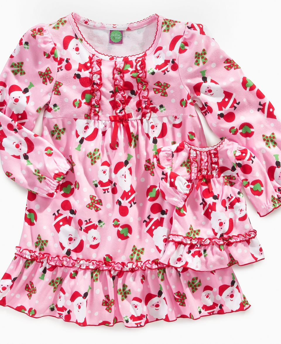 Dollie & Me Kids Sleepwear, Girls or Little Girl Santa Pajamas and