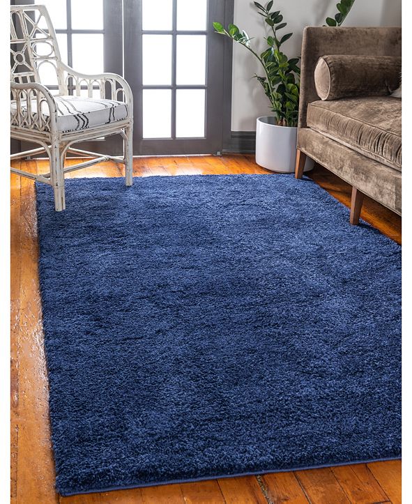 Bridgeport Home Uno Uno1 Navy Blue 10 X 13 Area Rug Reviews Rugs Macy S