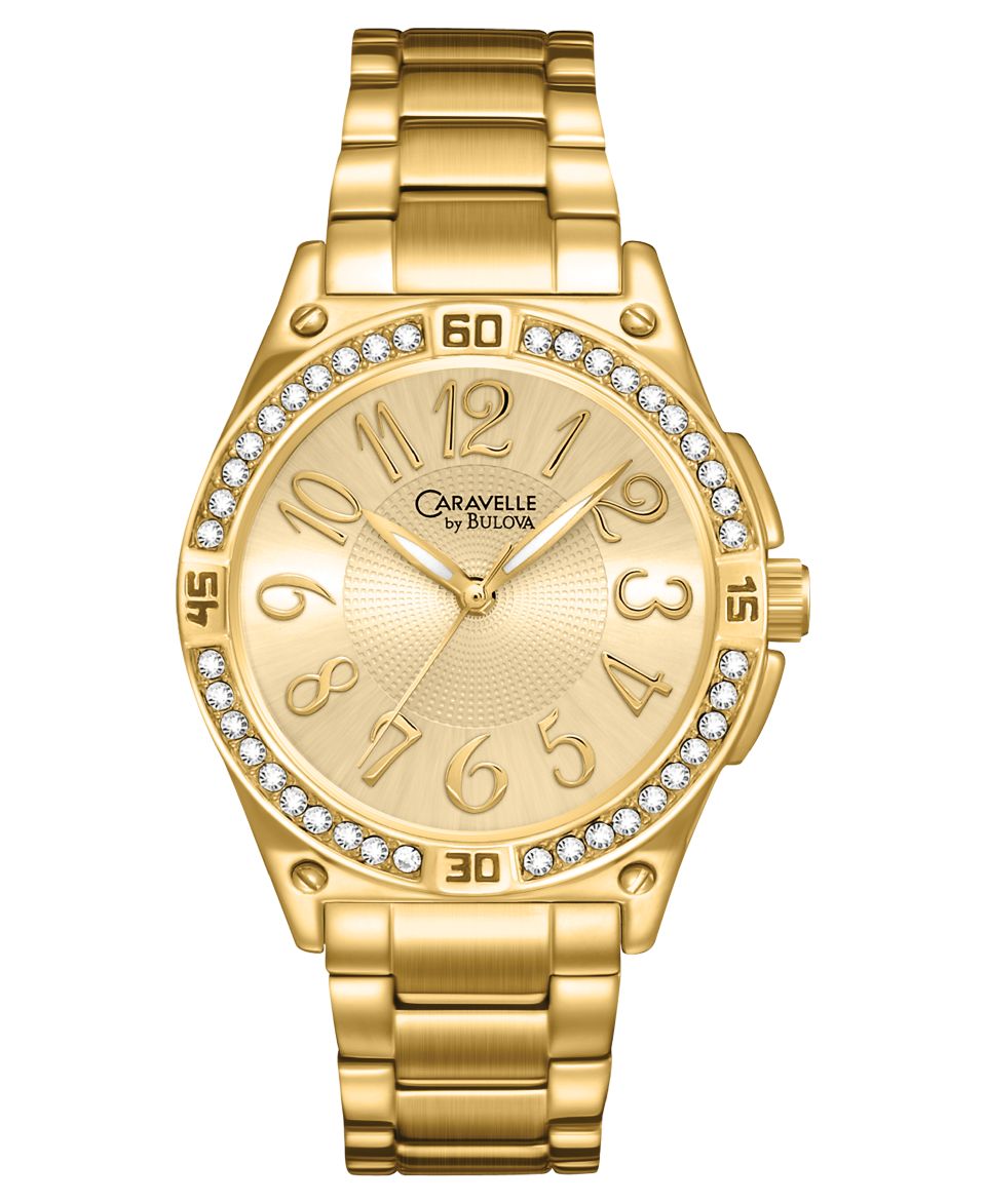 Caravelle by Bulova Watch, Womens 50th Anniversary Gold Tone