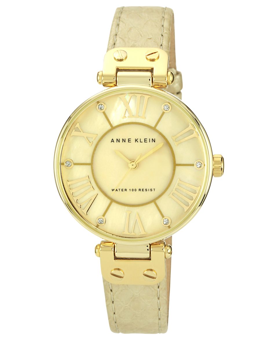 Anne Klein Watch, Womens Gold Tone Bangle Bracelet 31mm AK 1082WTGB