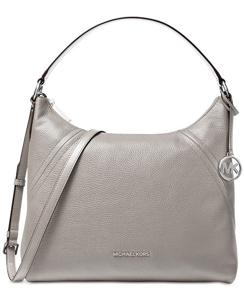 Michael Kors Aria Pebble Leather Shoulder Bag Reviews Handbags Accessories Macy S