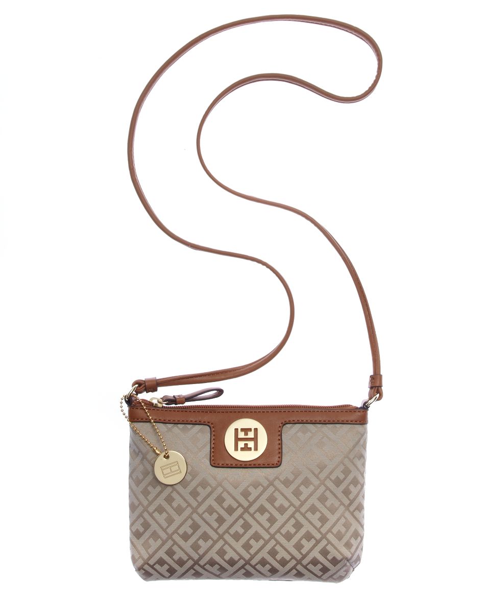 Tommy Hilfiger Handbag, Pebble Leather Logo Crossbody   Handbags